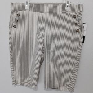 89th + Madison Striped Pull-on Bermudas Size XL